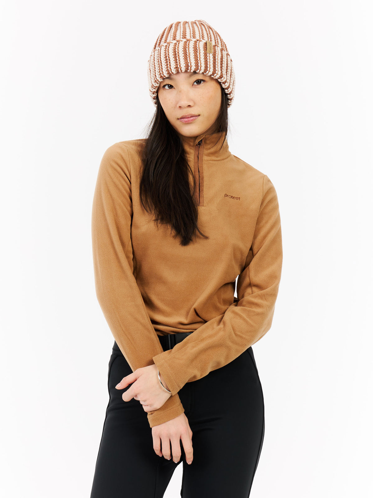 PROTEST PRTRemutez Midlayers 1/4 Zip | Teddy Brown