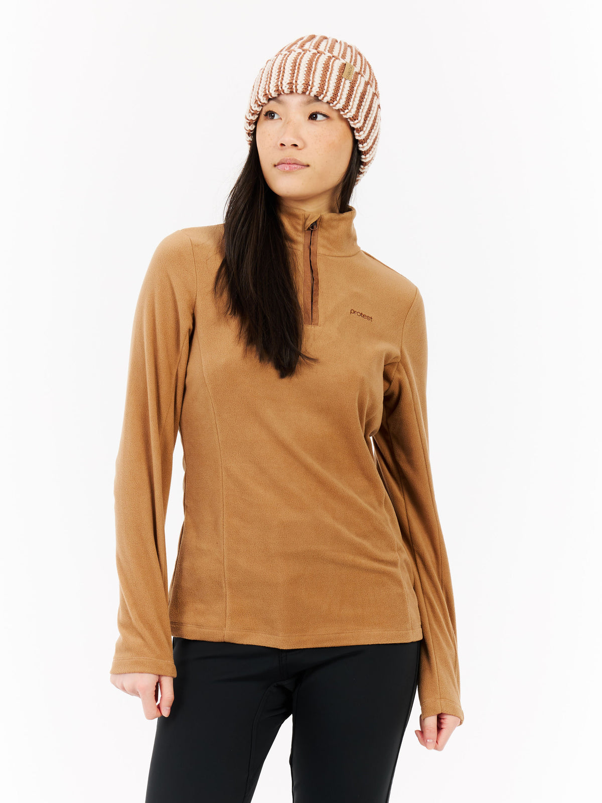 PROTEST PRTRemutez Midlayers 1/4 Zip | Teddy Brown