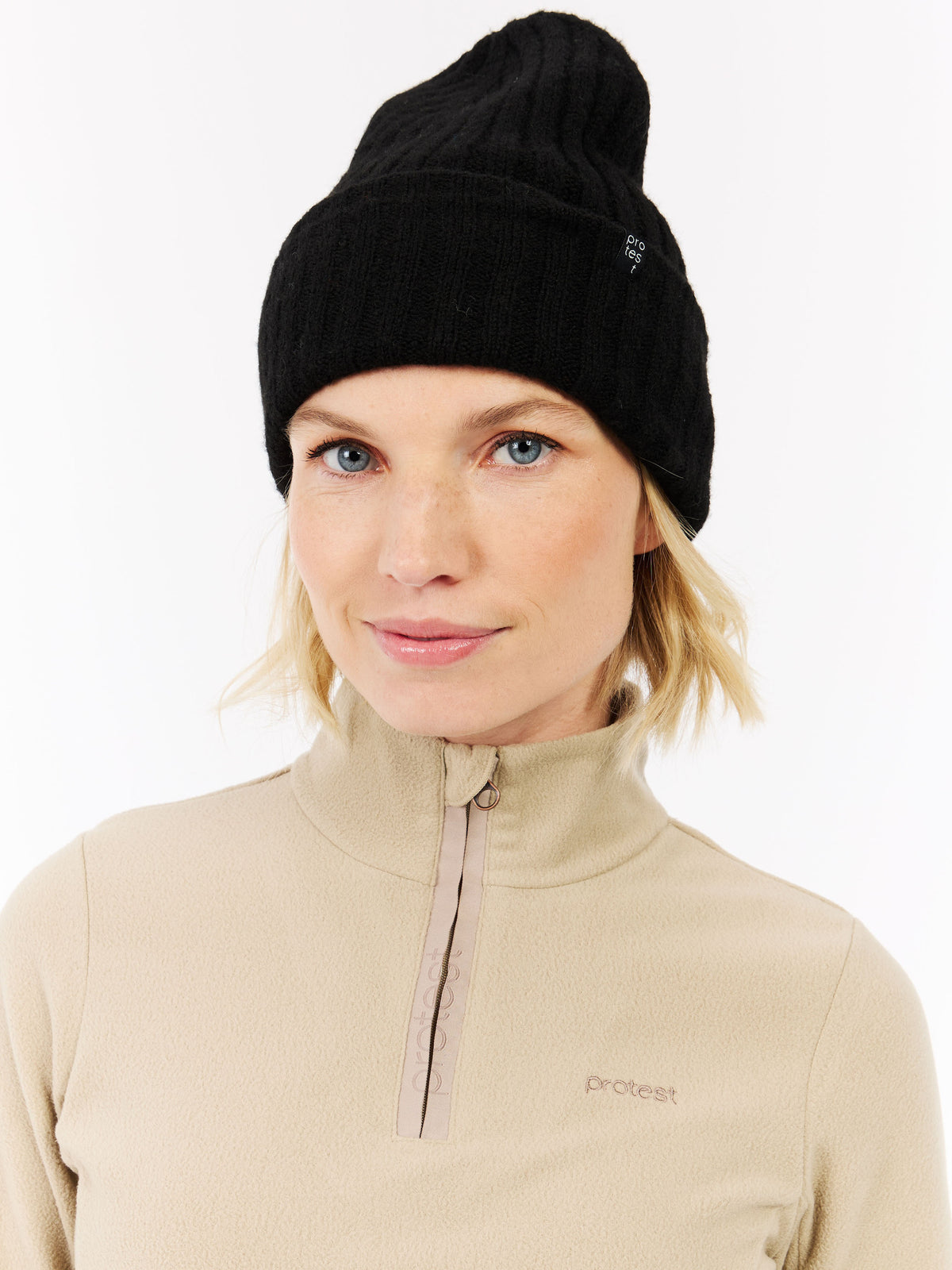 PROTEST PRTRemutez 1/4 Zip Active Top | BambooBeige