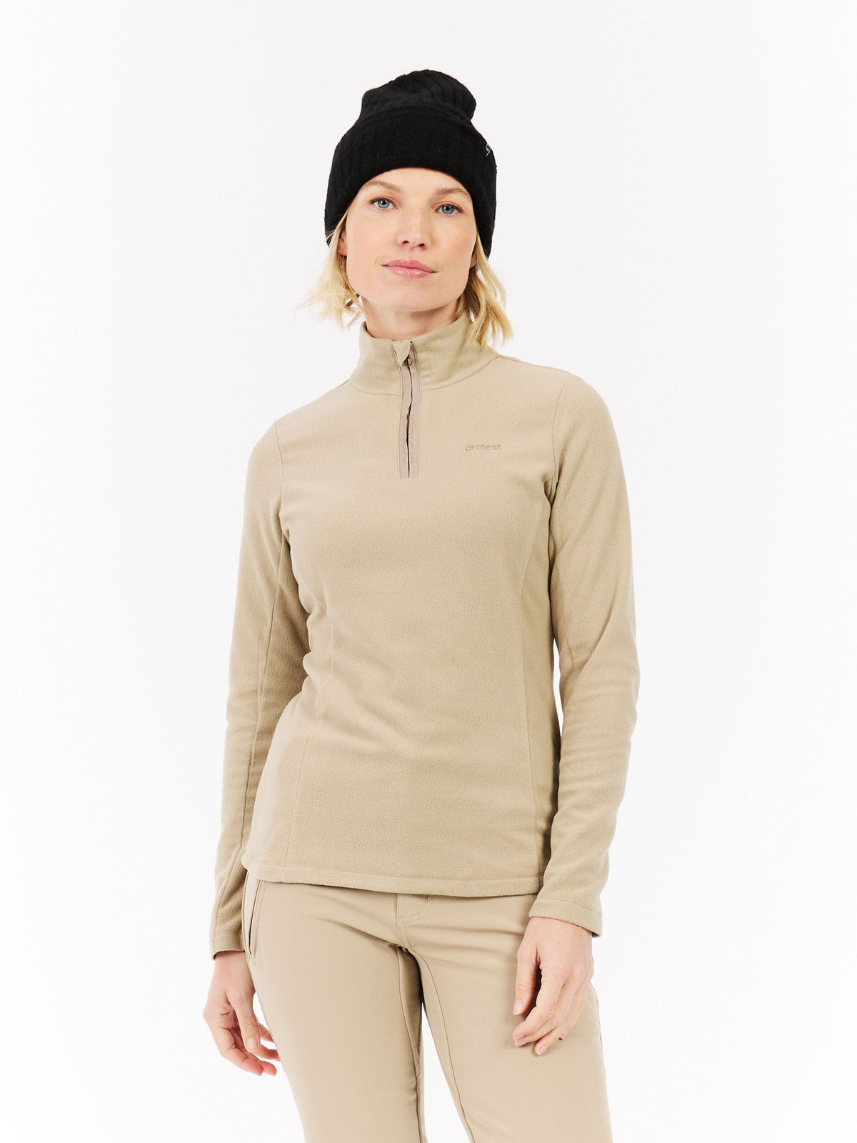 PROTEST PRTRemutez Midlayers 1/4 Zip | BambooBeige