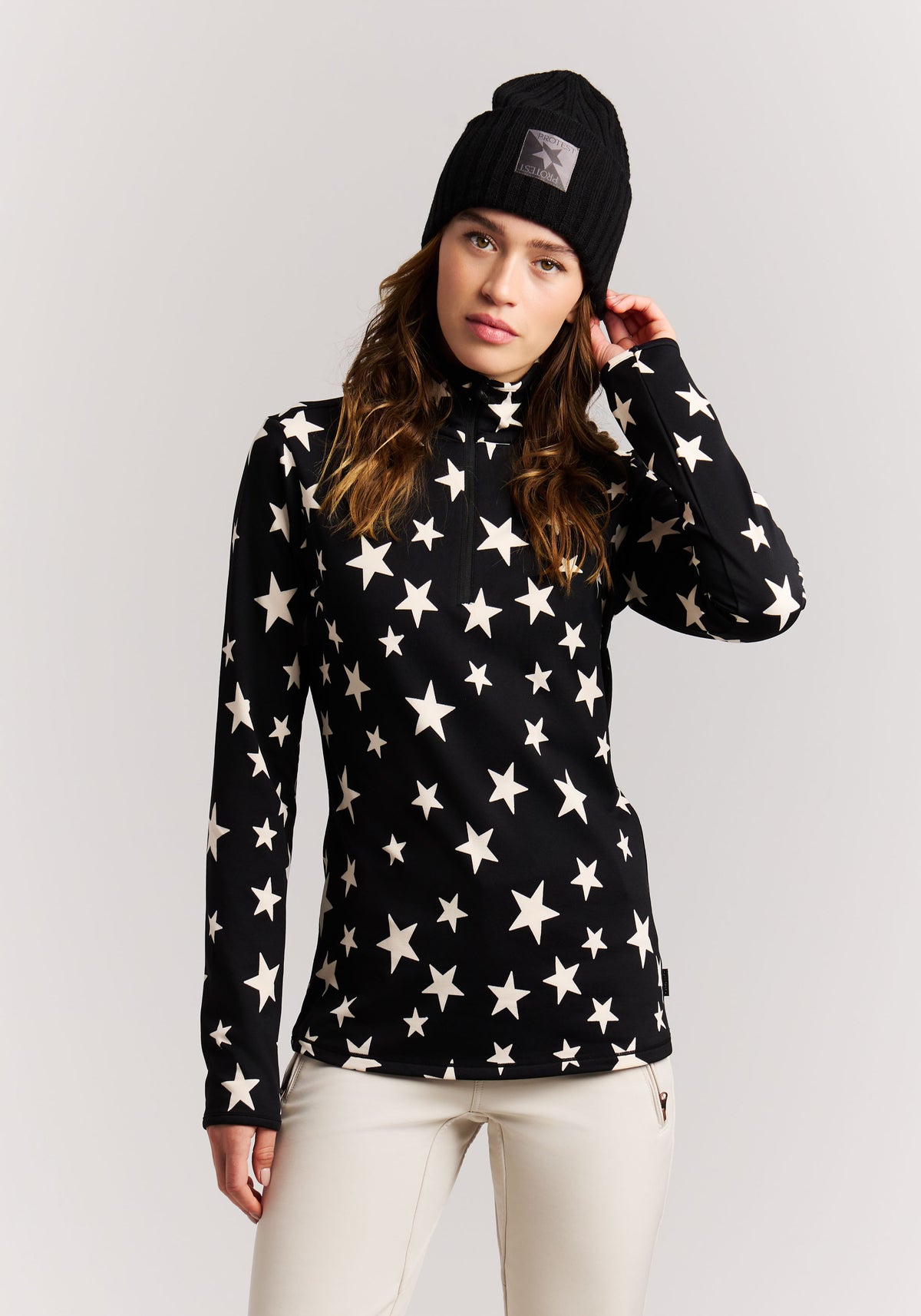 PROTEST PRTSwana Midlayers 1/4 Zip | True Black