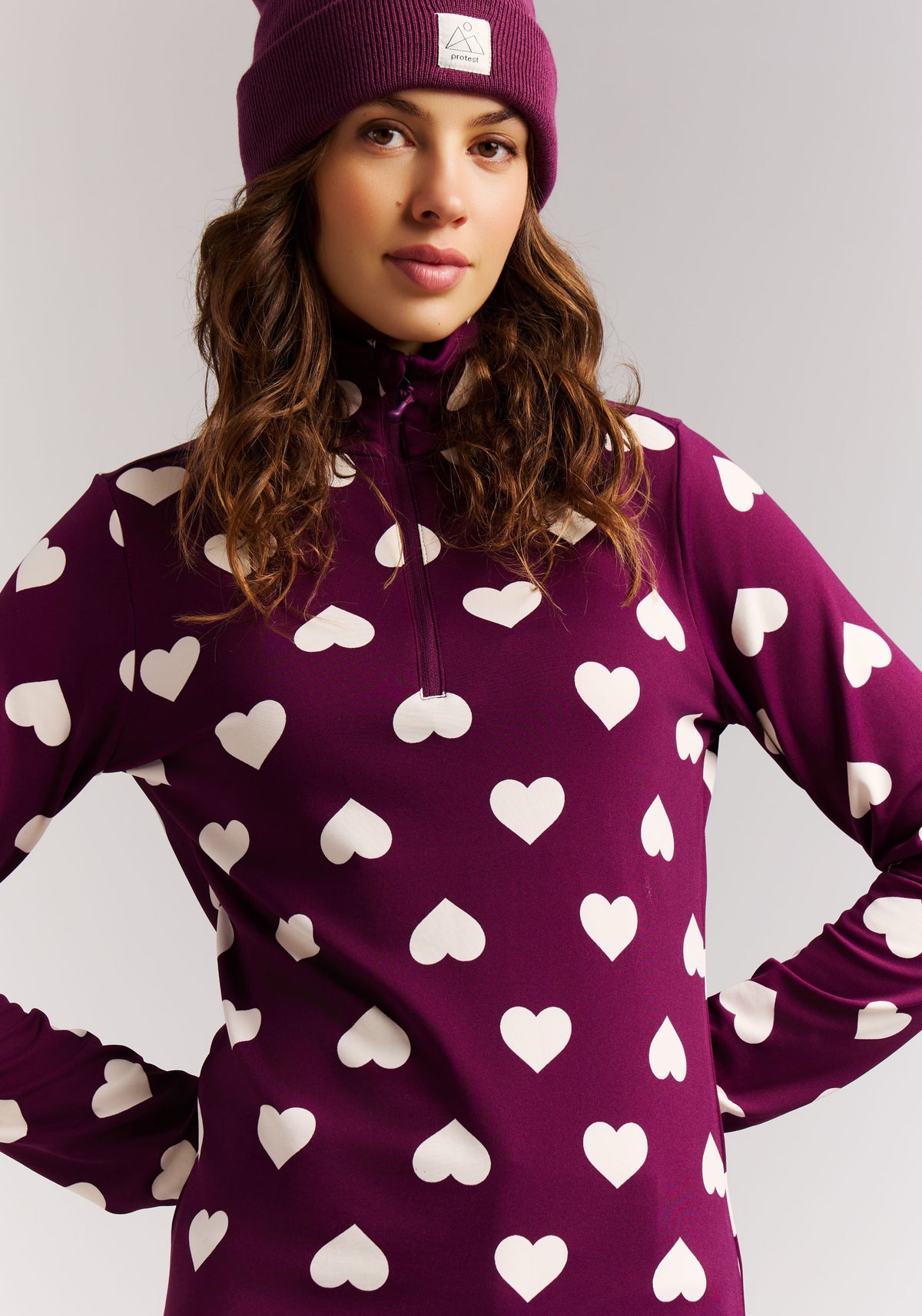 PROTEST PRTSwana Midlayers 1/4 Zip | Current purple