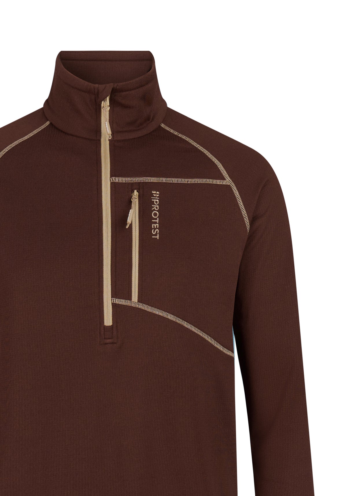 PROTEST PRTRekody Midlayers 1/4 Zip | Pecan Red