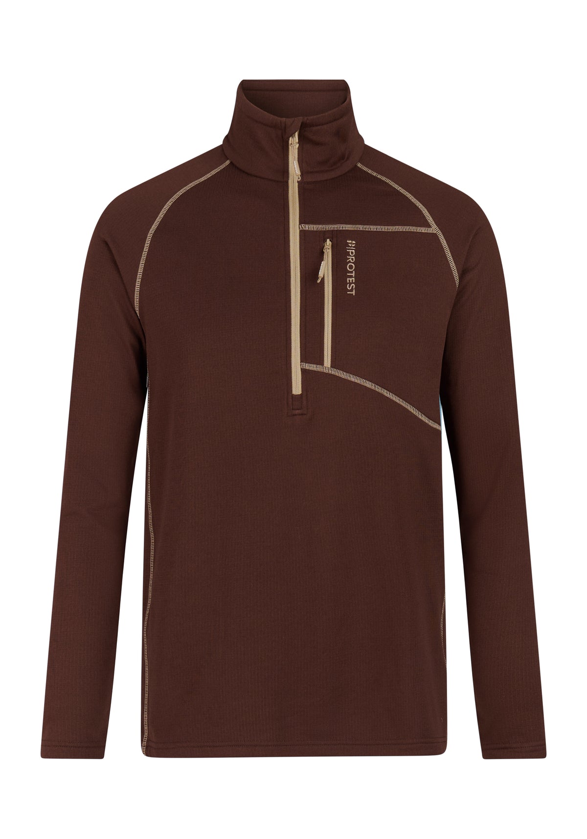 PROTEST PRTRekody Midlayers 1/4 Zip | Pecan Red
