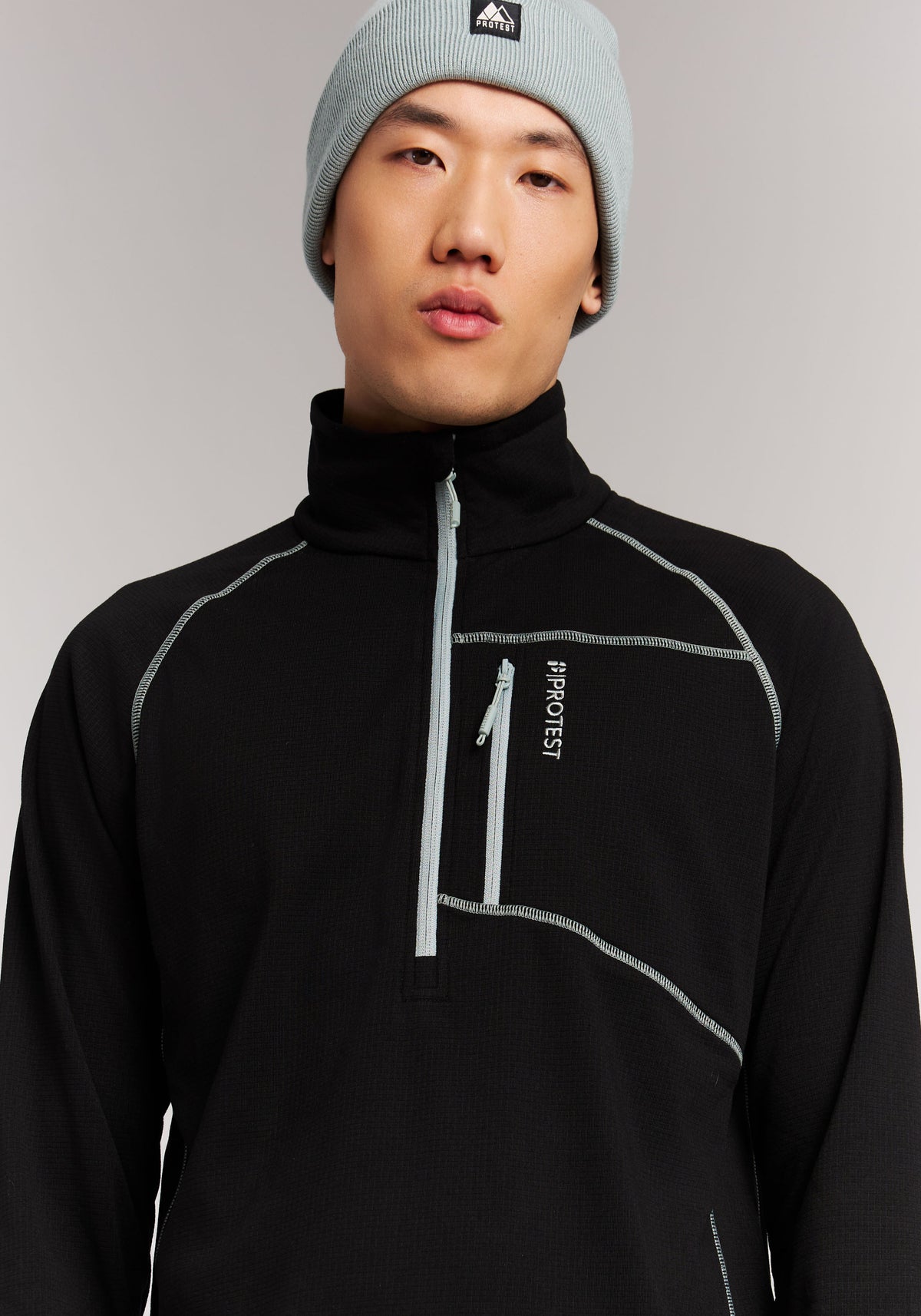 PROTEST PRTRekody Midlayers 1/4 Zip | True Black