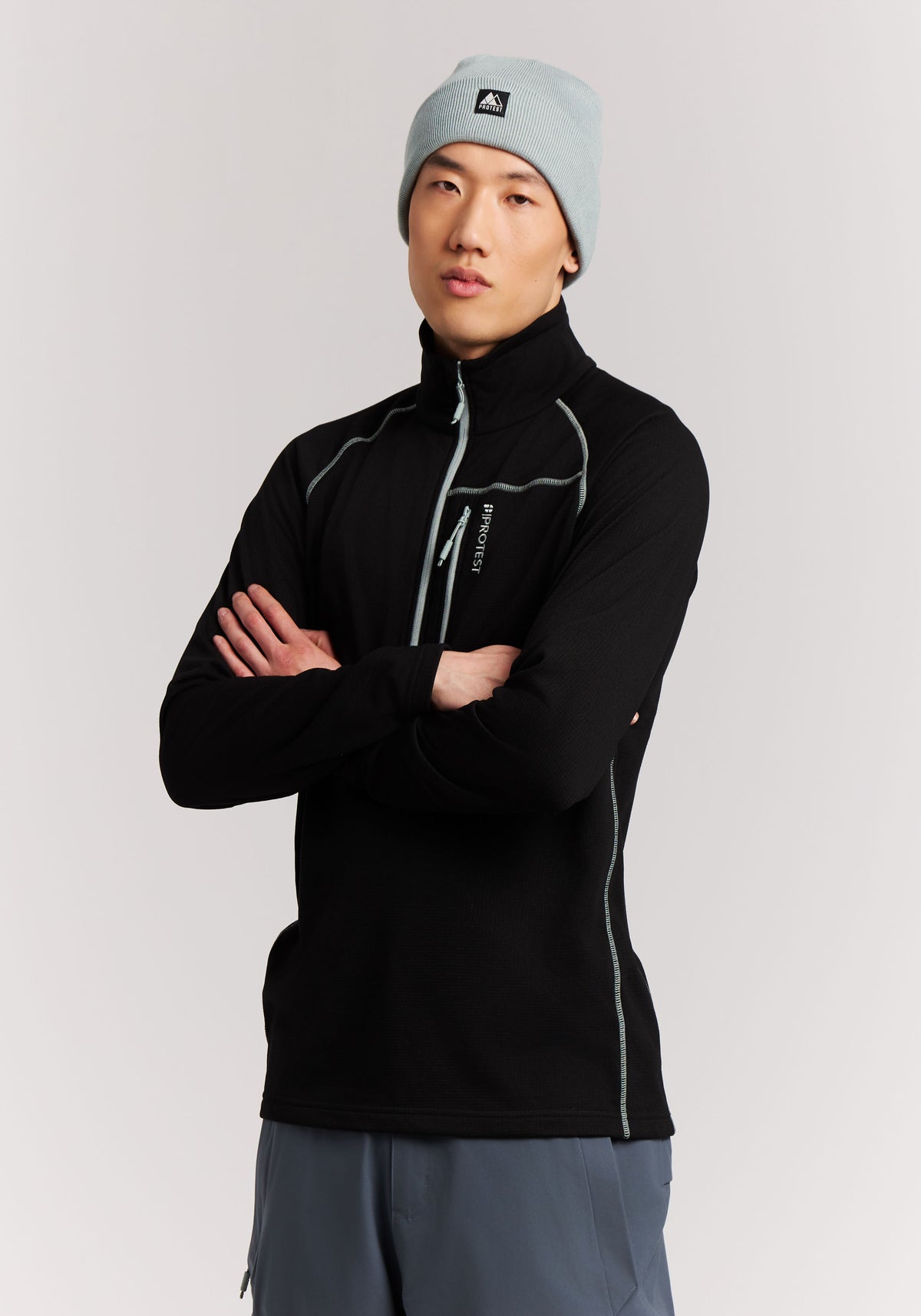PROTEST PRTRekody Midlayers 1/4 Zip | True Black