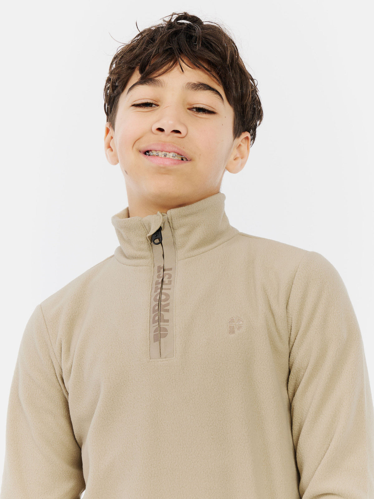 PROTEST Reperfecty JR Midlayers 1/4 Zip | BambooBeige