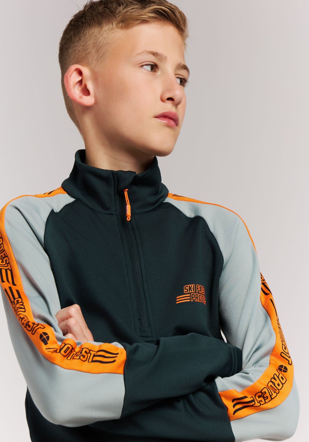 PROTEST PRTJens JR Midlayers 1/4 Zip | Kombu green