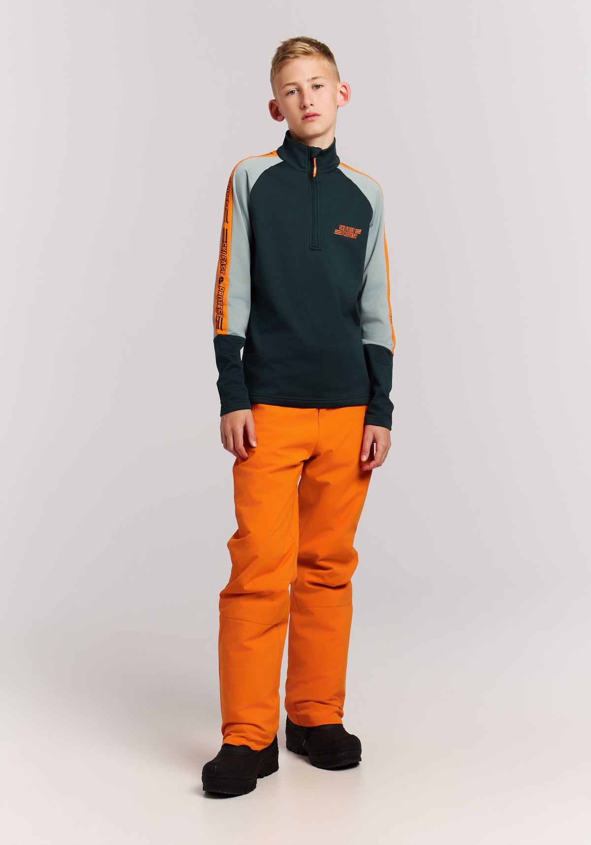 PROTEST PRTJens JR Midlayers 1/4 Zip | Kombu green