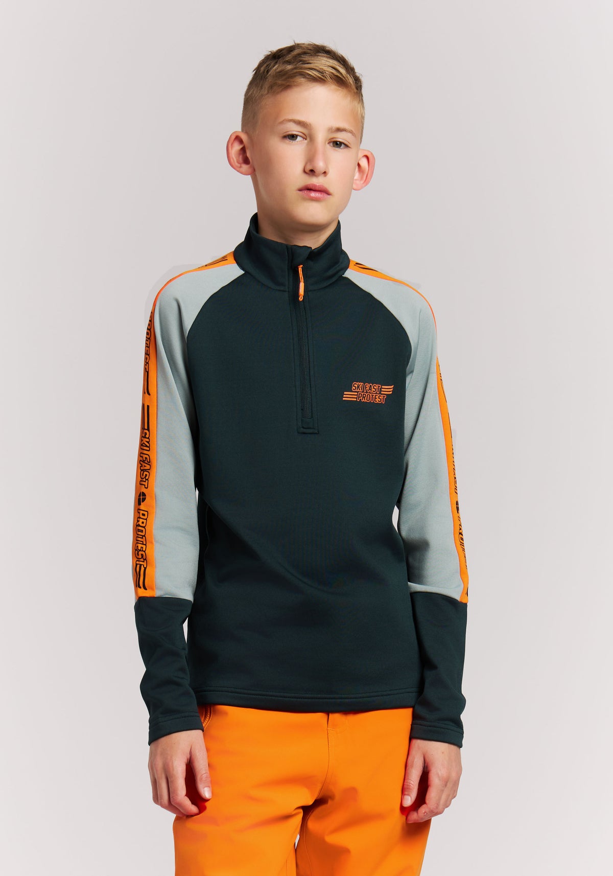 PROTEST PRTJens JR Midlayers 1/4 Zip | Kombu green