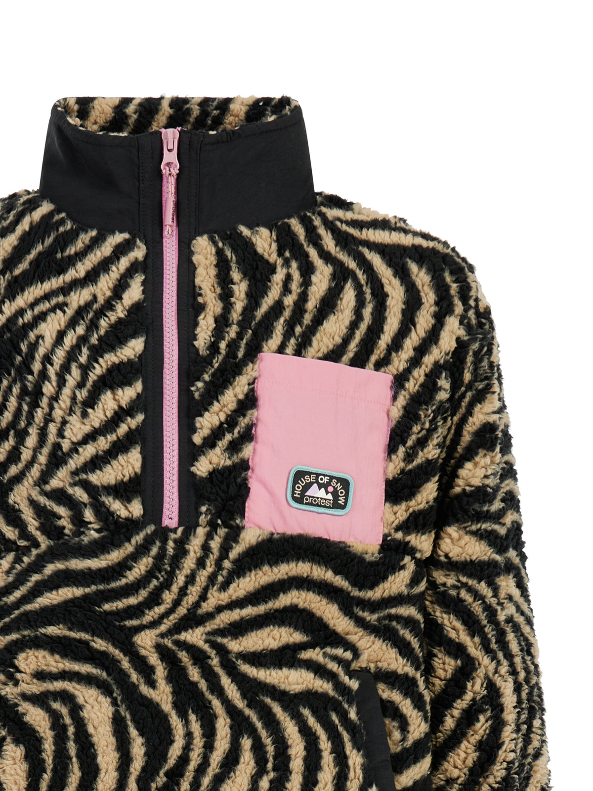 PROTEST PRTDenica JR 1/4 Zip Active Top | BambooBeige