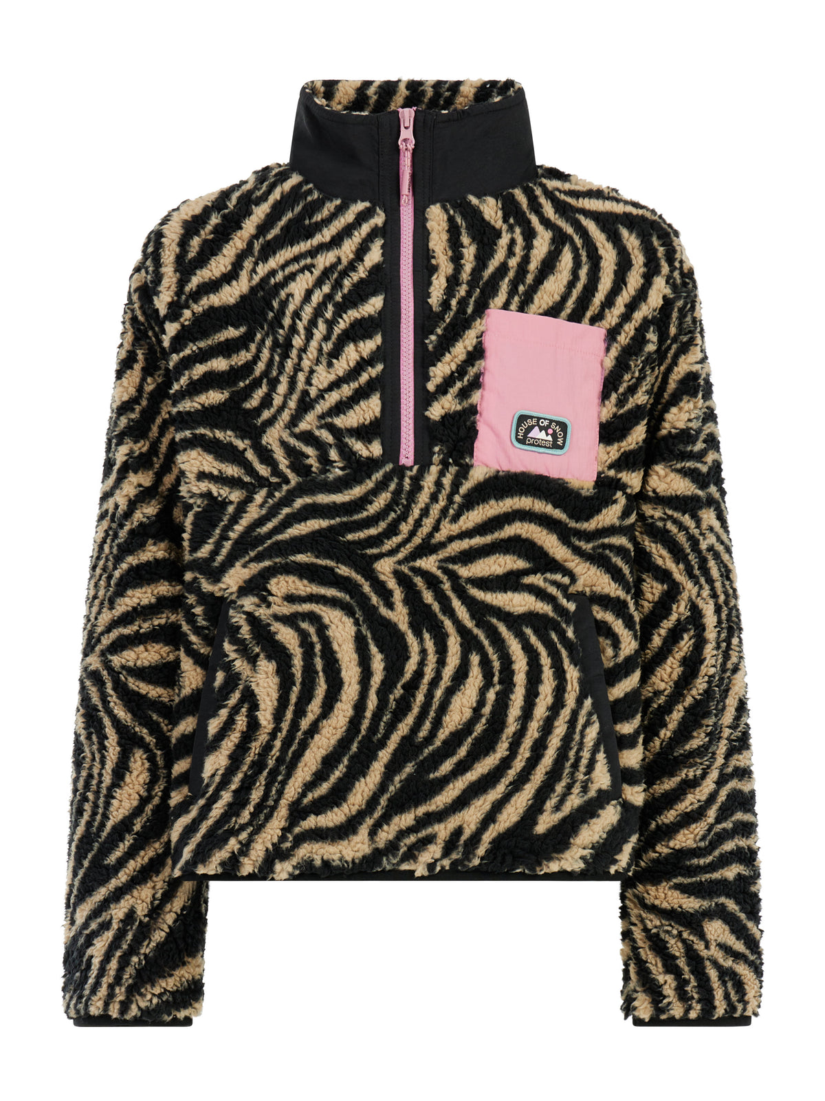 PROTEST PRTDenica JR 1/4 Zip Active Top | BambooBeige