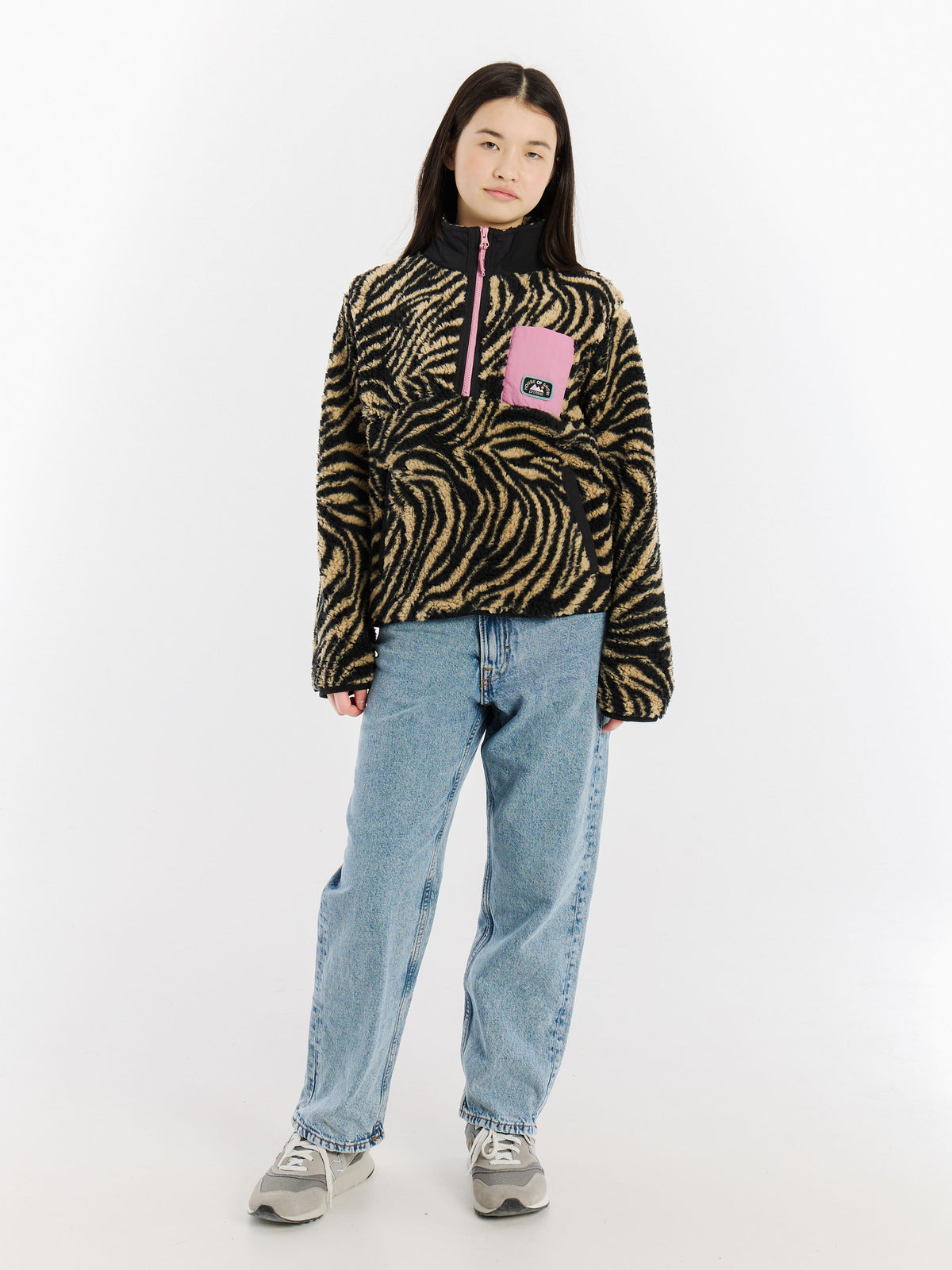 PROTEST PRTDenica JR 1/4 Zip Active Top | BambooBeige