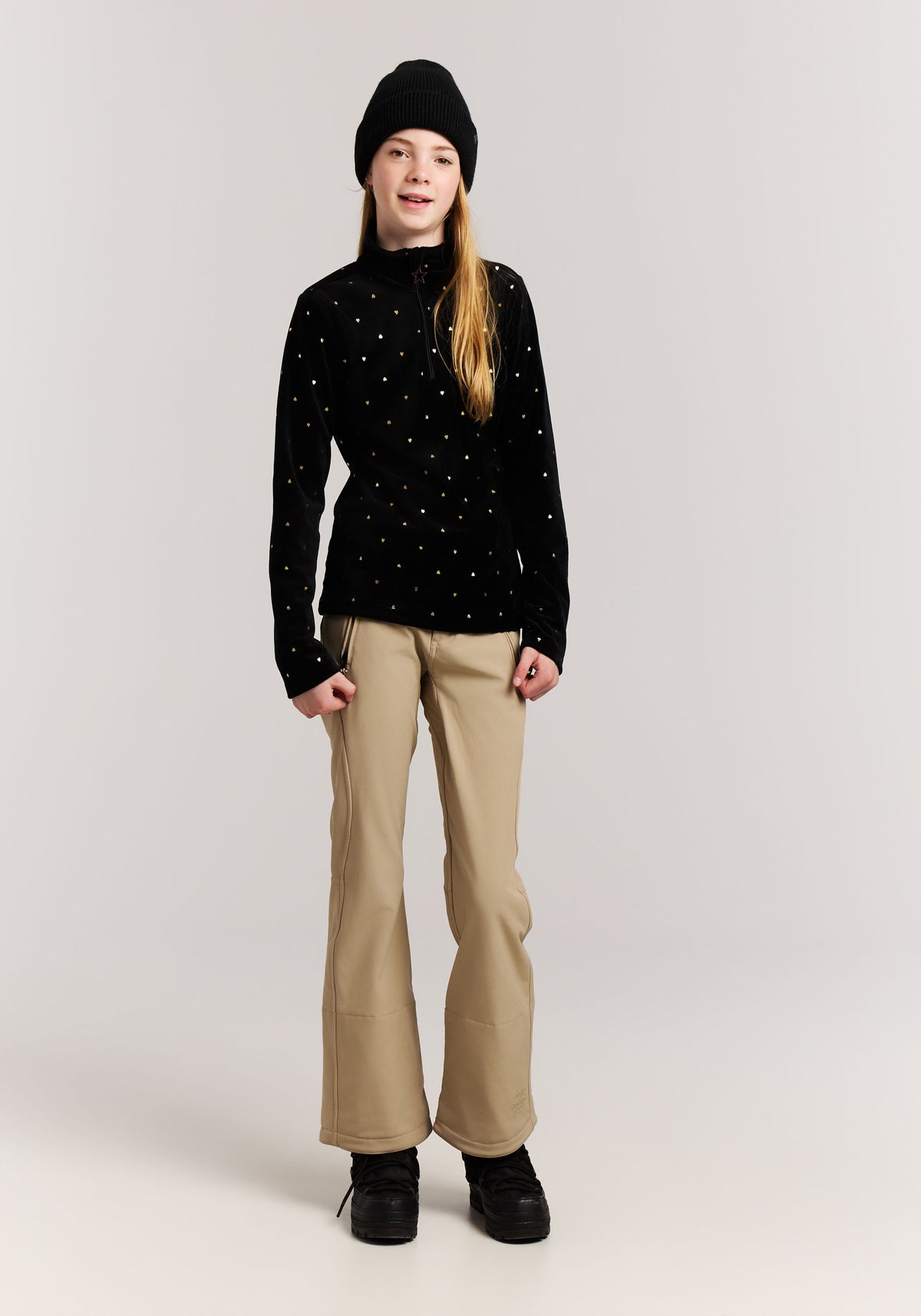 PROTEST PRTMarta JR Midlayers 1/4 Zip | True Black