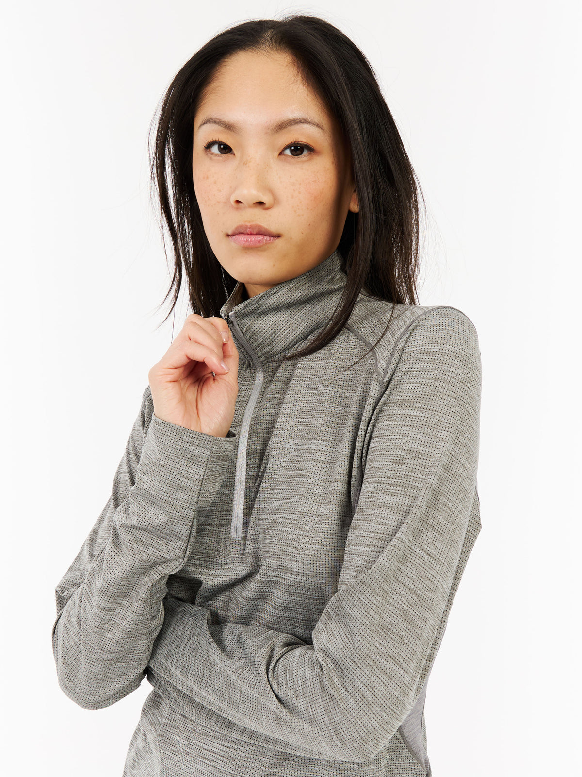 PROTEST PRTSENNA 1/4 Zip Top | Dark Grey Melee