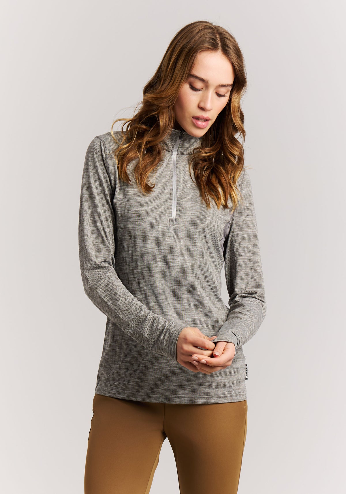 PROTEST PRTSENNA 1/4 Zip Top | Dark Grey Melee