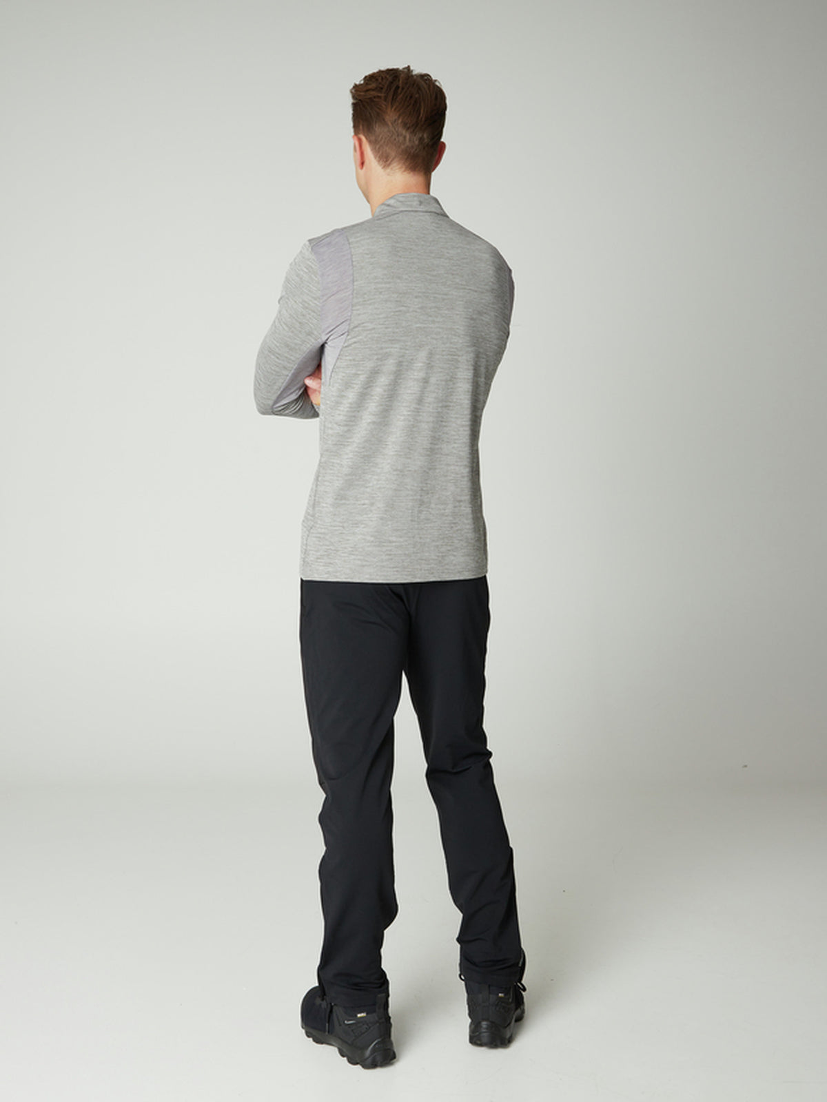 PROTEST PRTSTRAYED 1/4 Zip Top | Dark Grey Melee