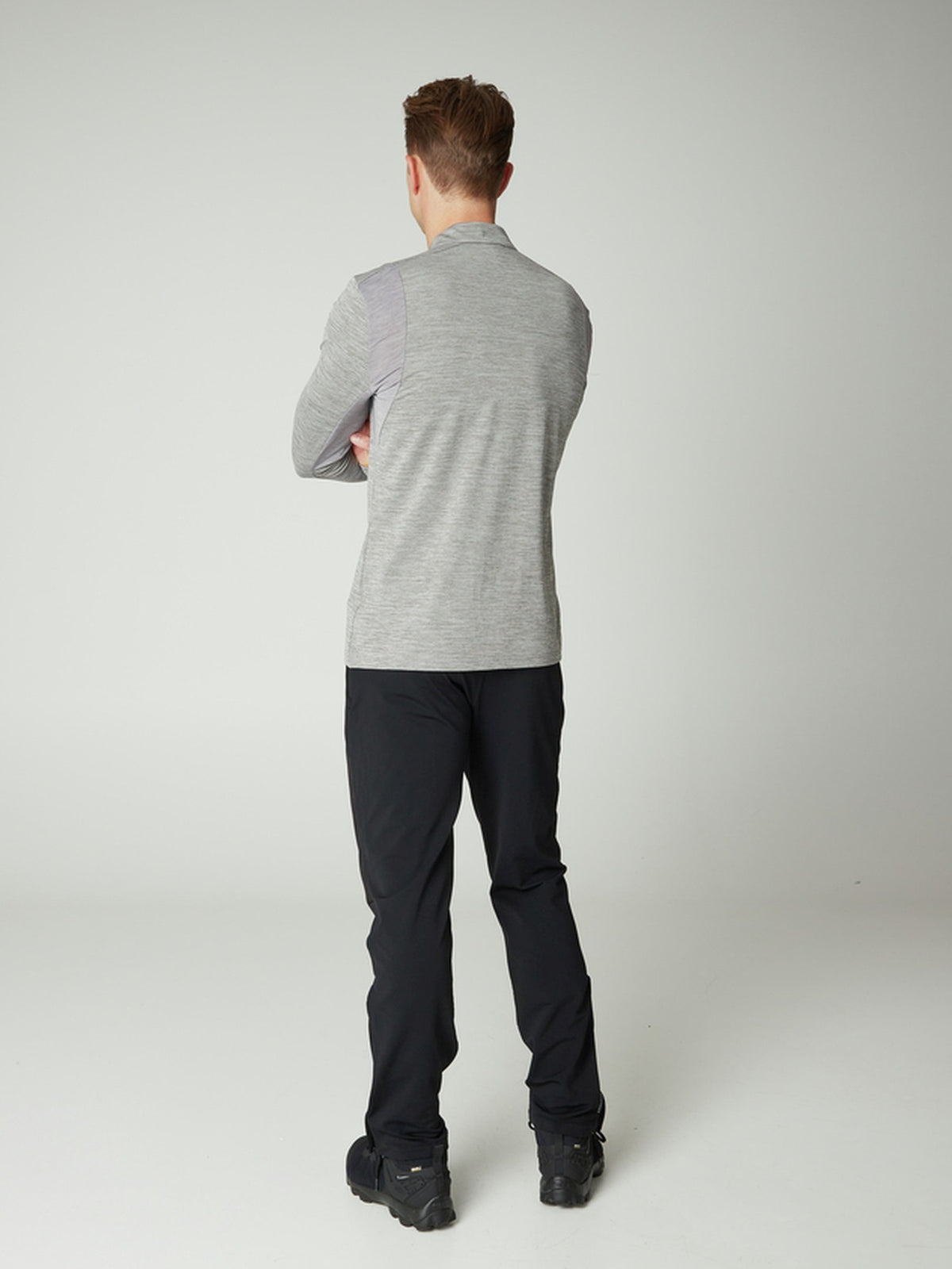 PROTEST PRTSTRAYED 1/4 Zip Top | Dark Grey Melee