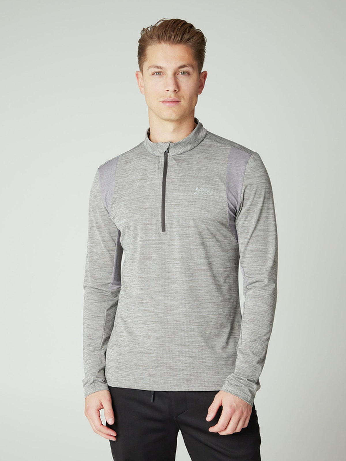 PROTEST PRTSTRAYED 1/4 Zip Top | Dark Grey Melee