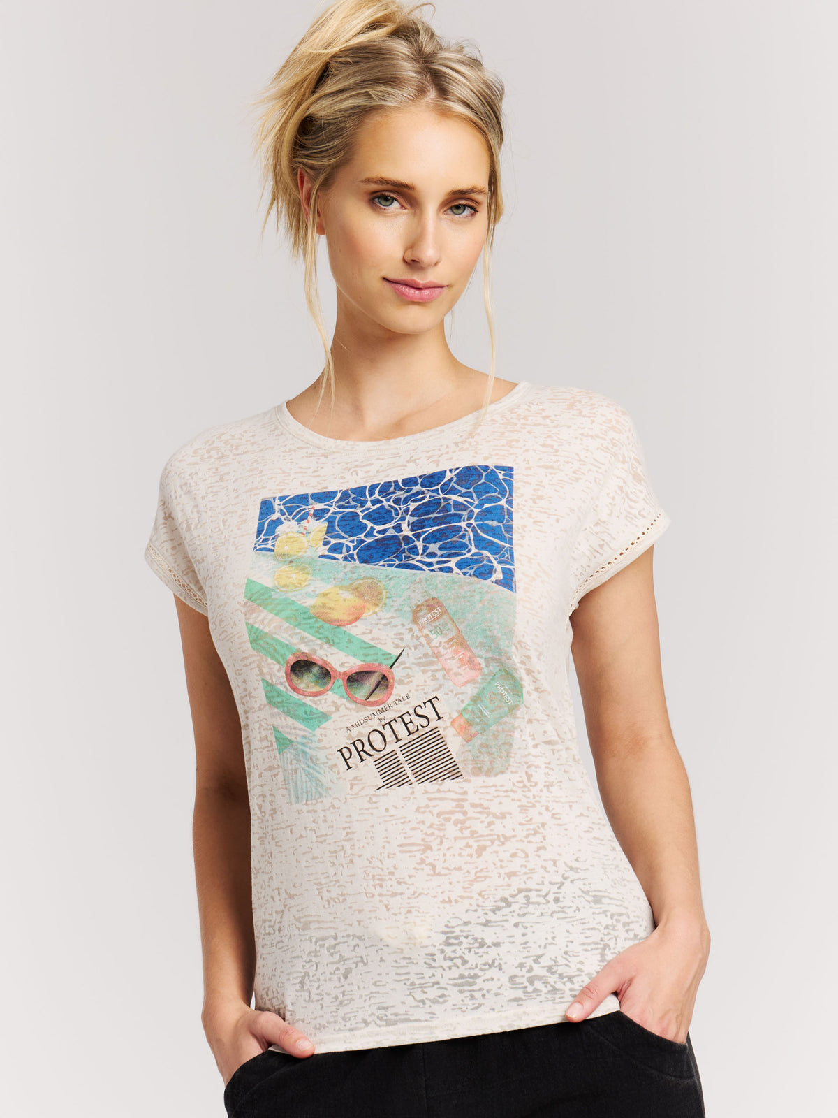 PROTEST PRTElles Tees Shortsleeve | Gladio Blue