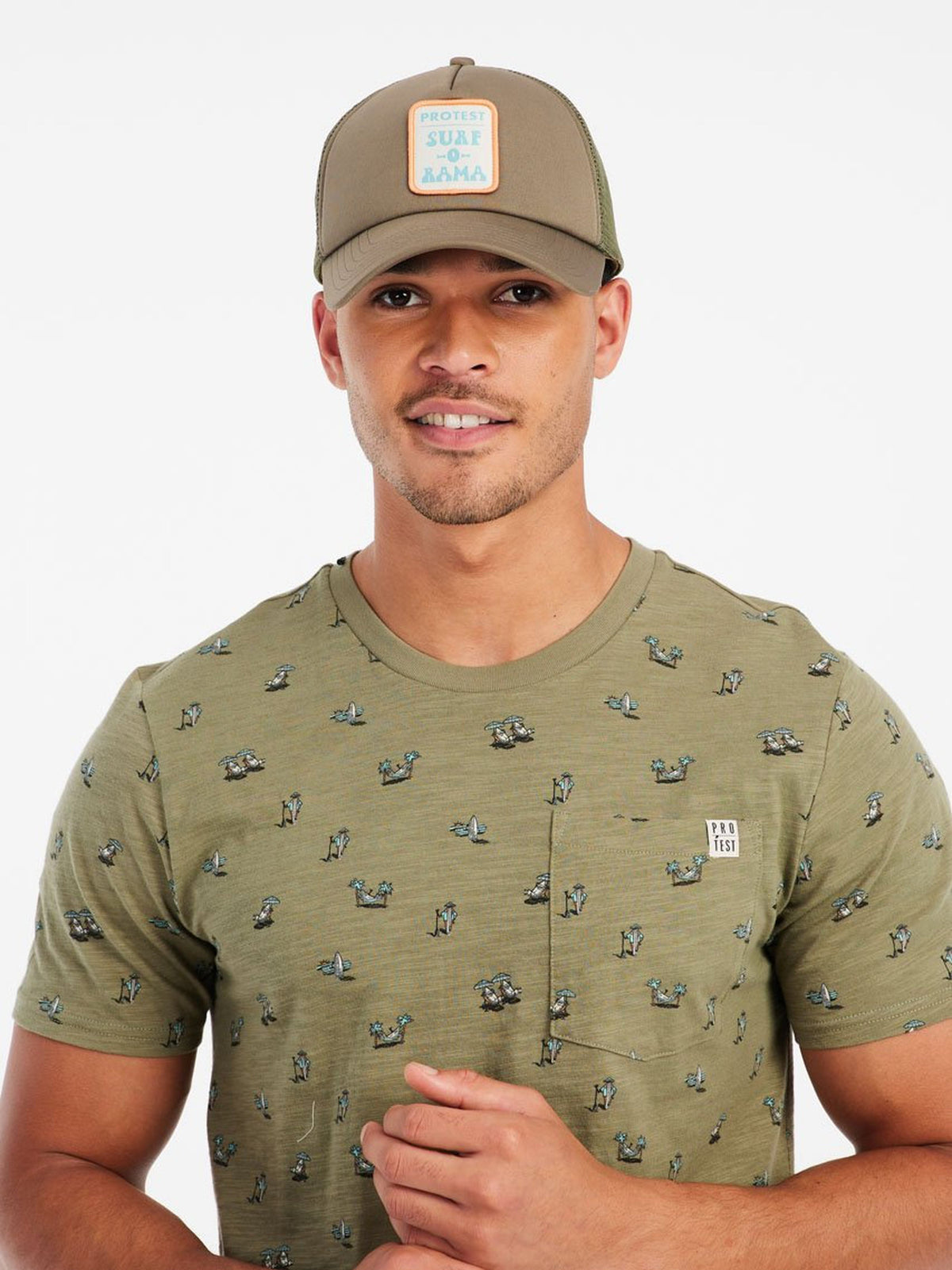 PROTEST PRTElston T-shirts & Polos | Artichoke green