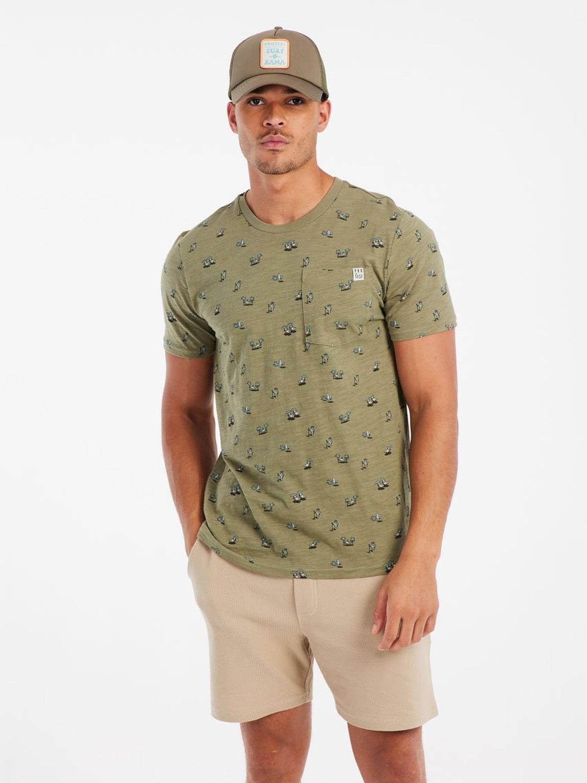 PROTEST PRTElston T-shirts & Polos | Artichoke green
