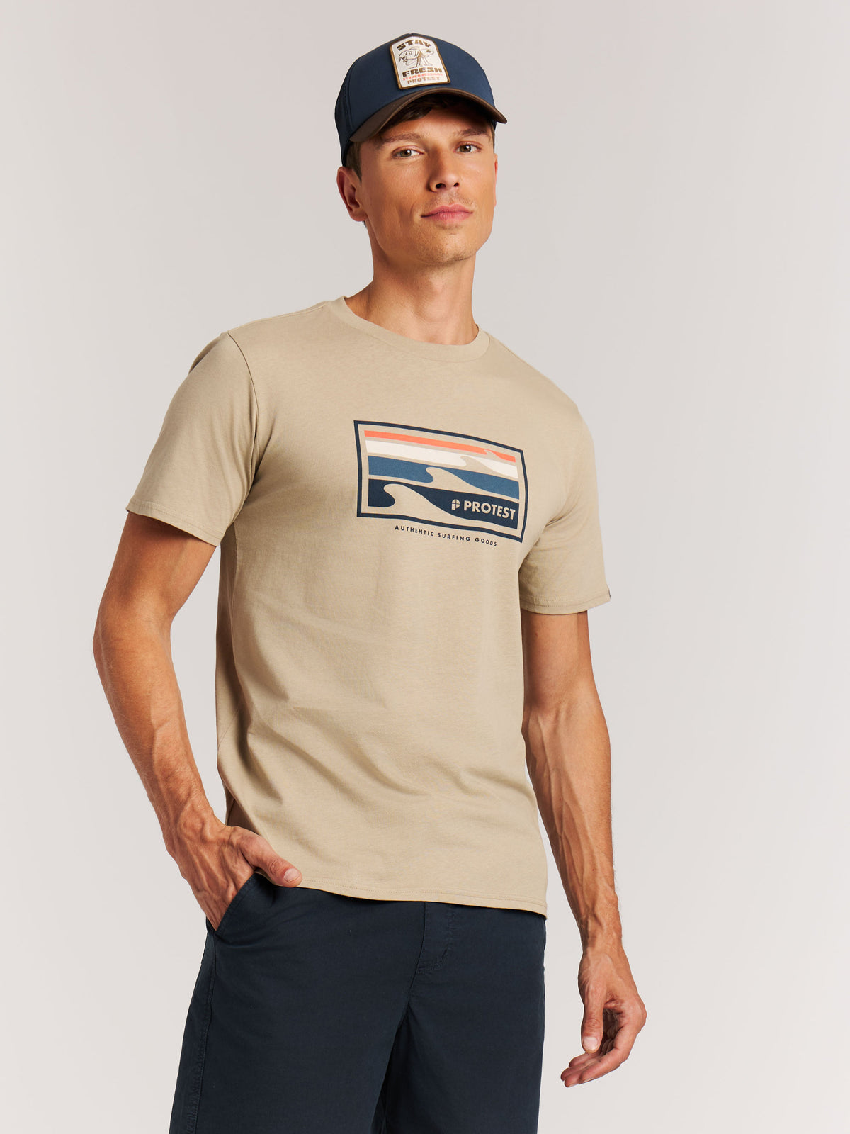 PROTEST PRTHanwell Tees Shortsleeve | BambooBeige