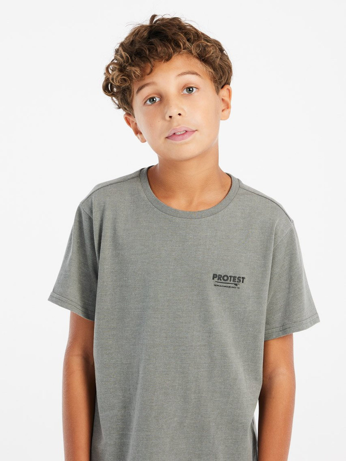 PROTEST PRTHunt JR Tees Shortsleeve | Soil Grey