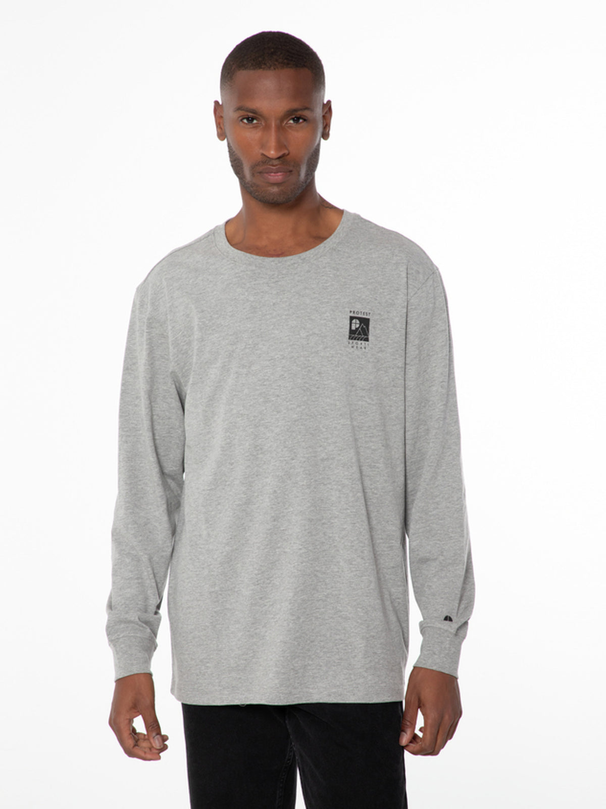 PROTEST SHELBY longsleeve t-shirt | Dark Grey Melee