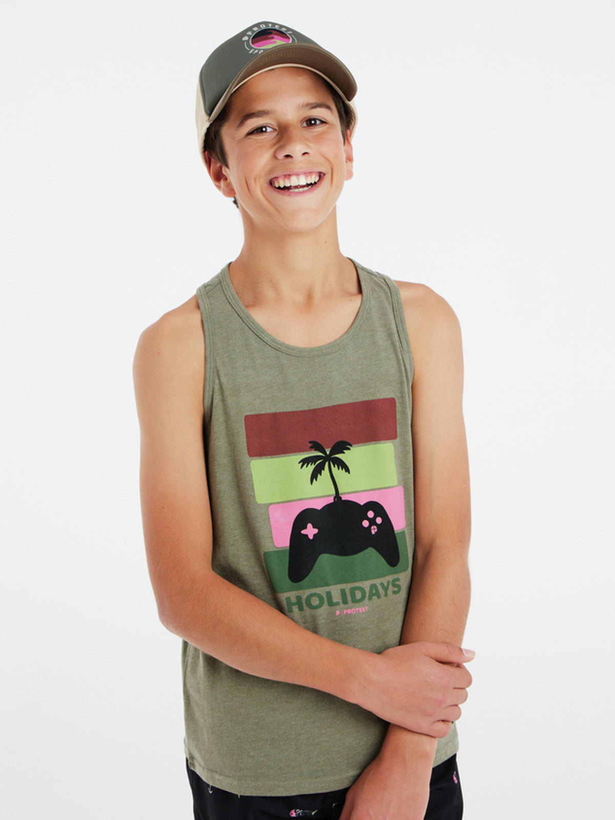PROTEST PRTTOTO JR singlet | Artichoke green