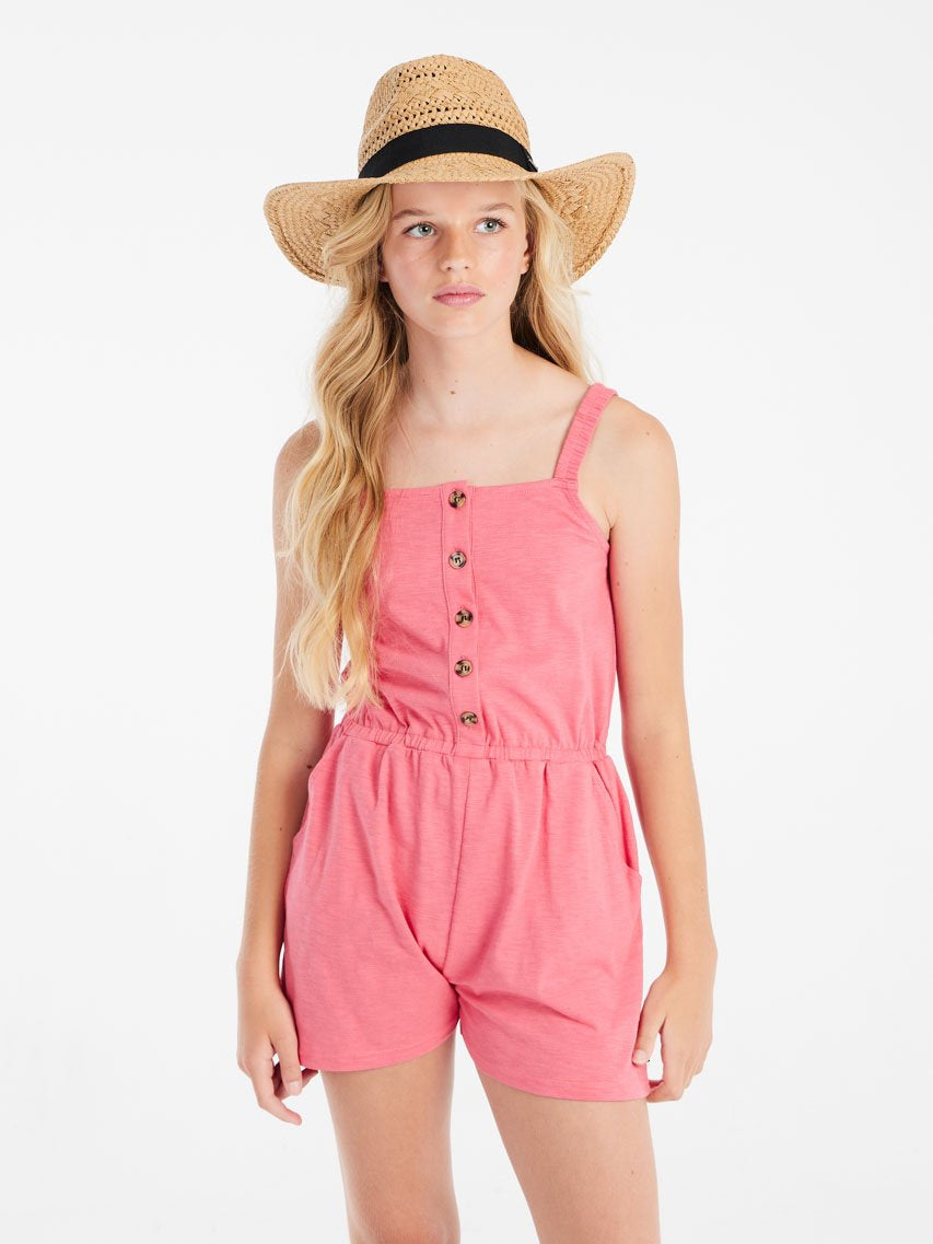 PROTEST PRTSimba JR Playsuit | Guava Pink