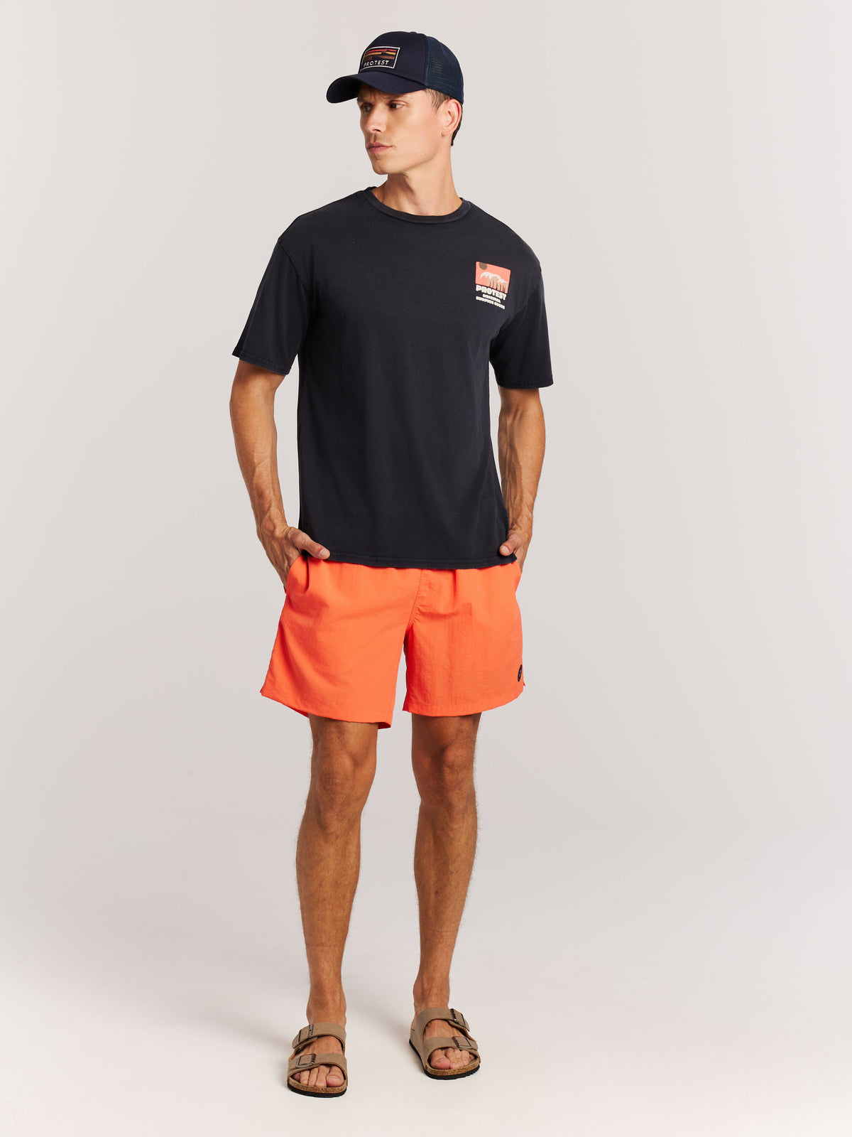 PROTEST Faster Beach Shorts | Burnt Peach
