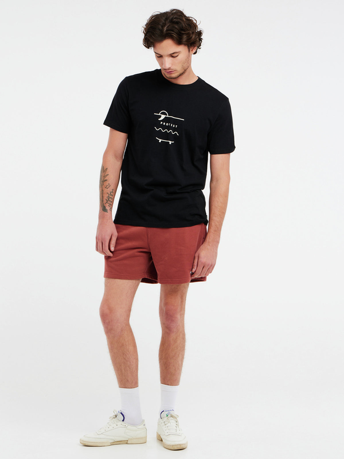 PROTEST PRTMORNE jogging shorts | MahoganyBrown