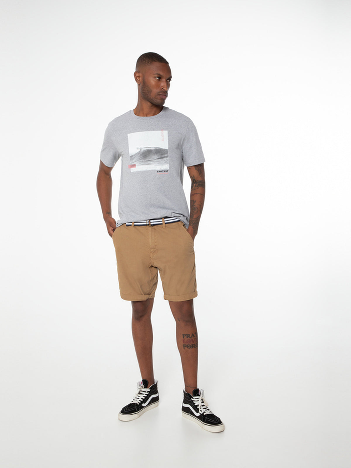 PROTEST FAN shorts | Latte