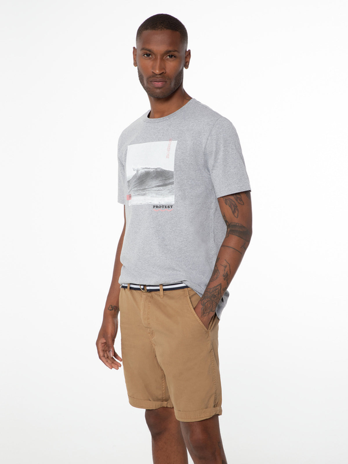 PROTEST FAN shorts | Latte