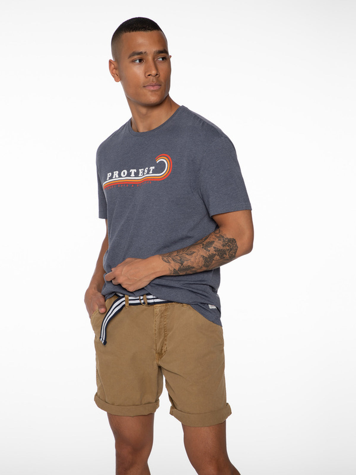 PROTEST FAN shorts | Latte