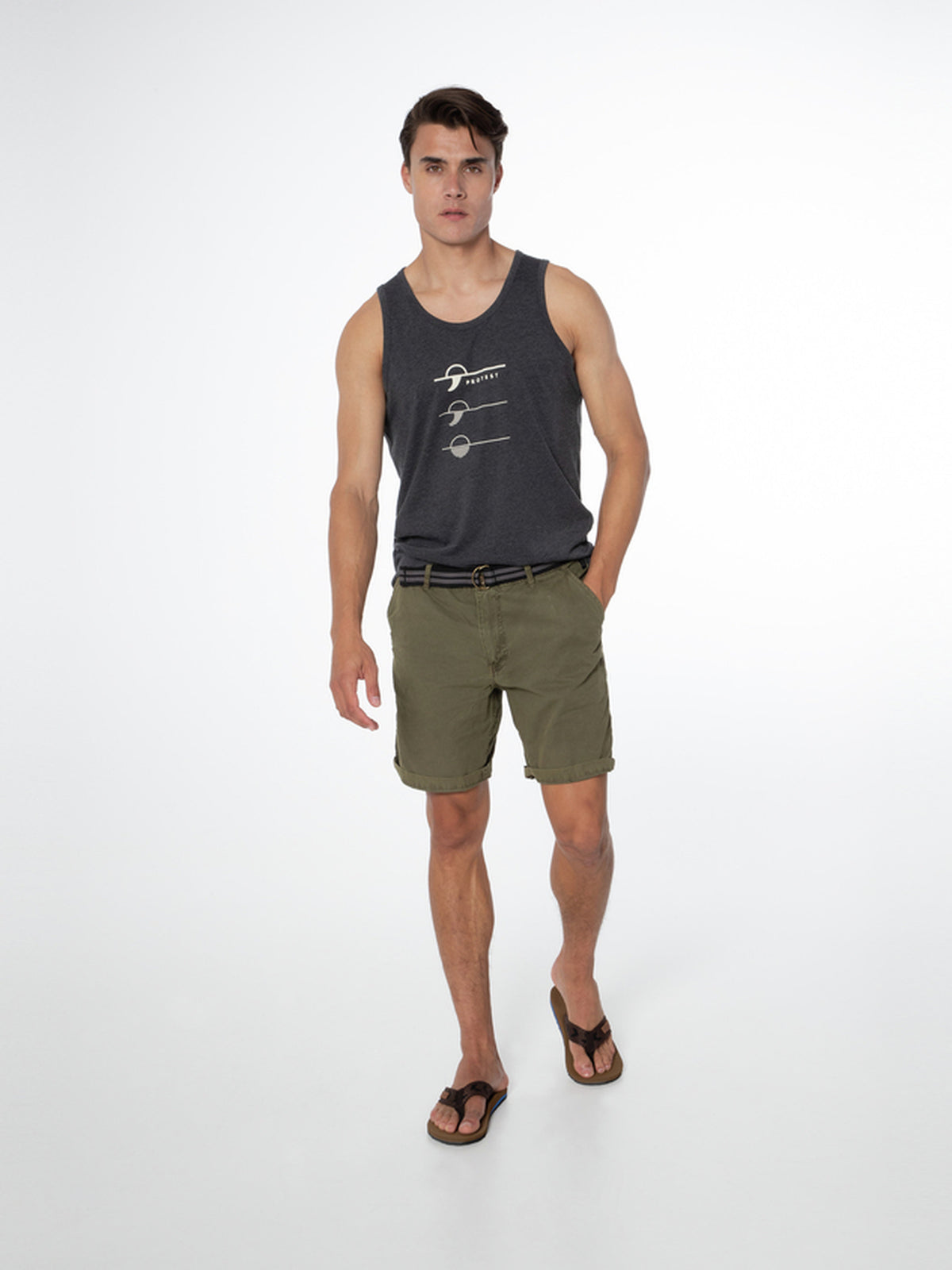 PROTEST FAN shorts | Camo Green