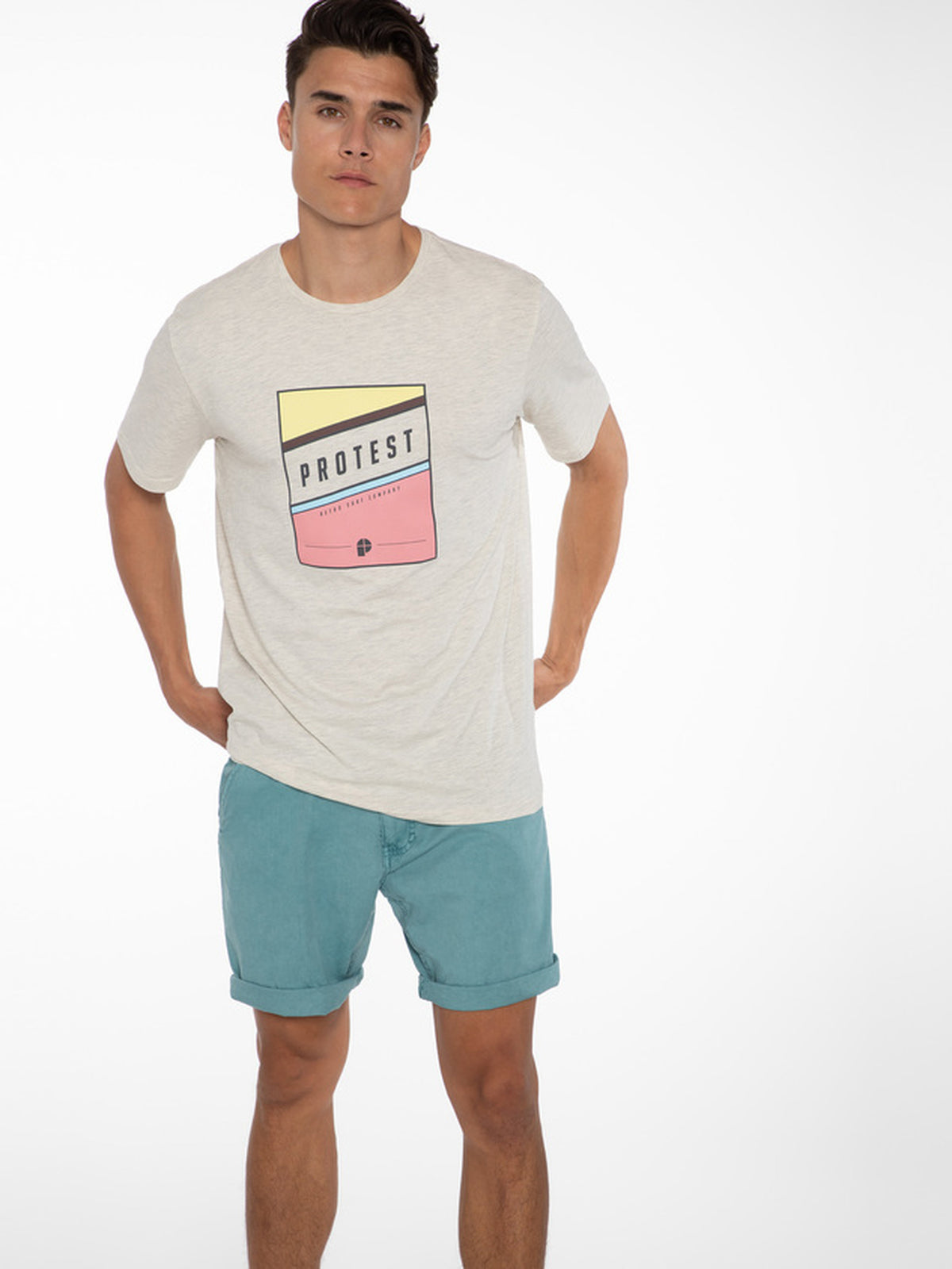 PROTEST FAN shorts | Washed Blue