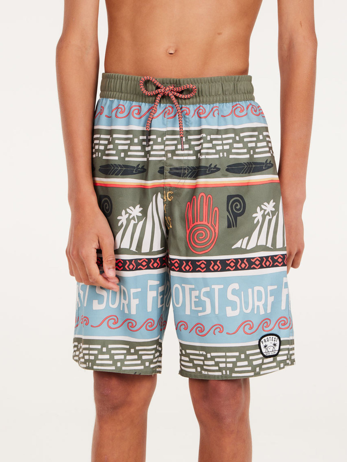PROTEST PRTCINEMA JR beachshort | Artichoke green
