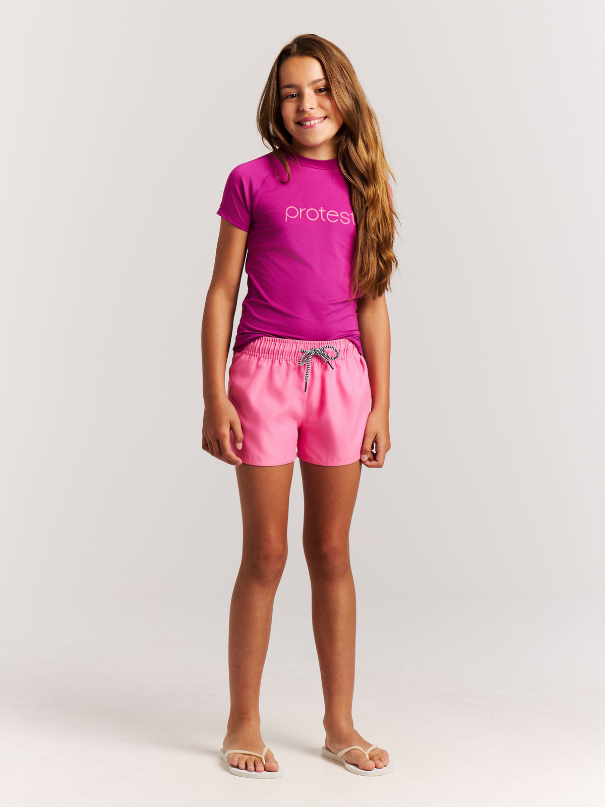 PROTEST PRTEvi JR Beach Shorts | Cheeky Pink