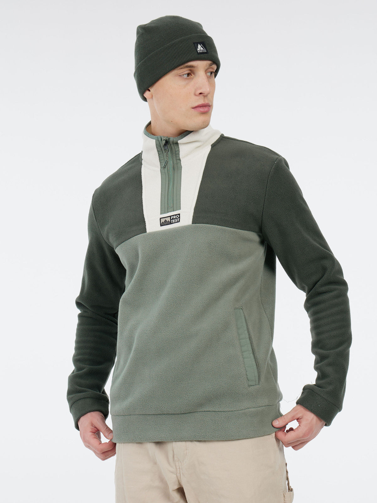 PROTEST PRTLowton Outdoor sweaters & Zip ups | Aspen green