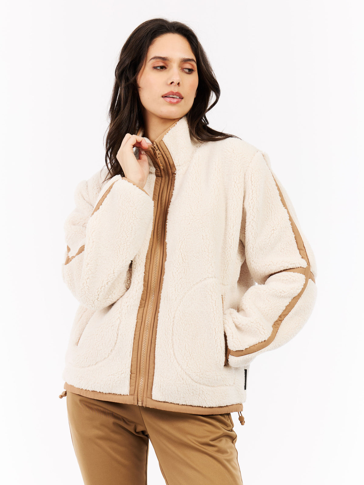 PROTEST PRTRed Outdoor Full Zip Top | Teddy Brown