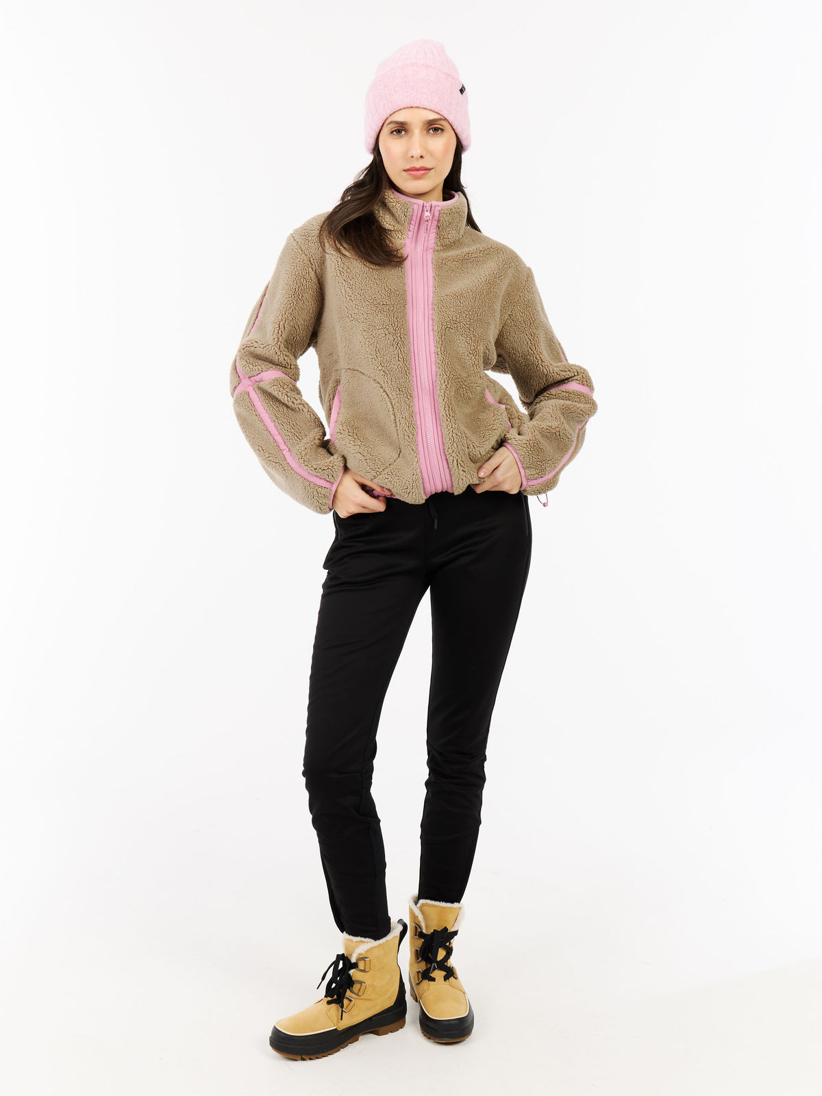 PROTEST PRTRed Outdoor Full Zip Top | Vintage Pink