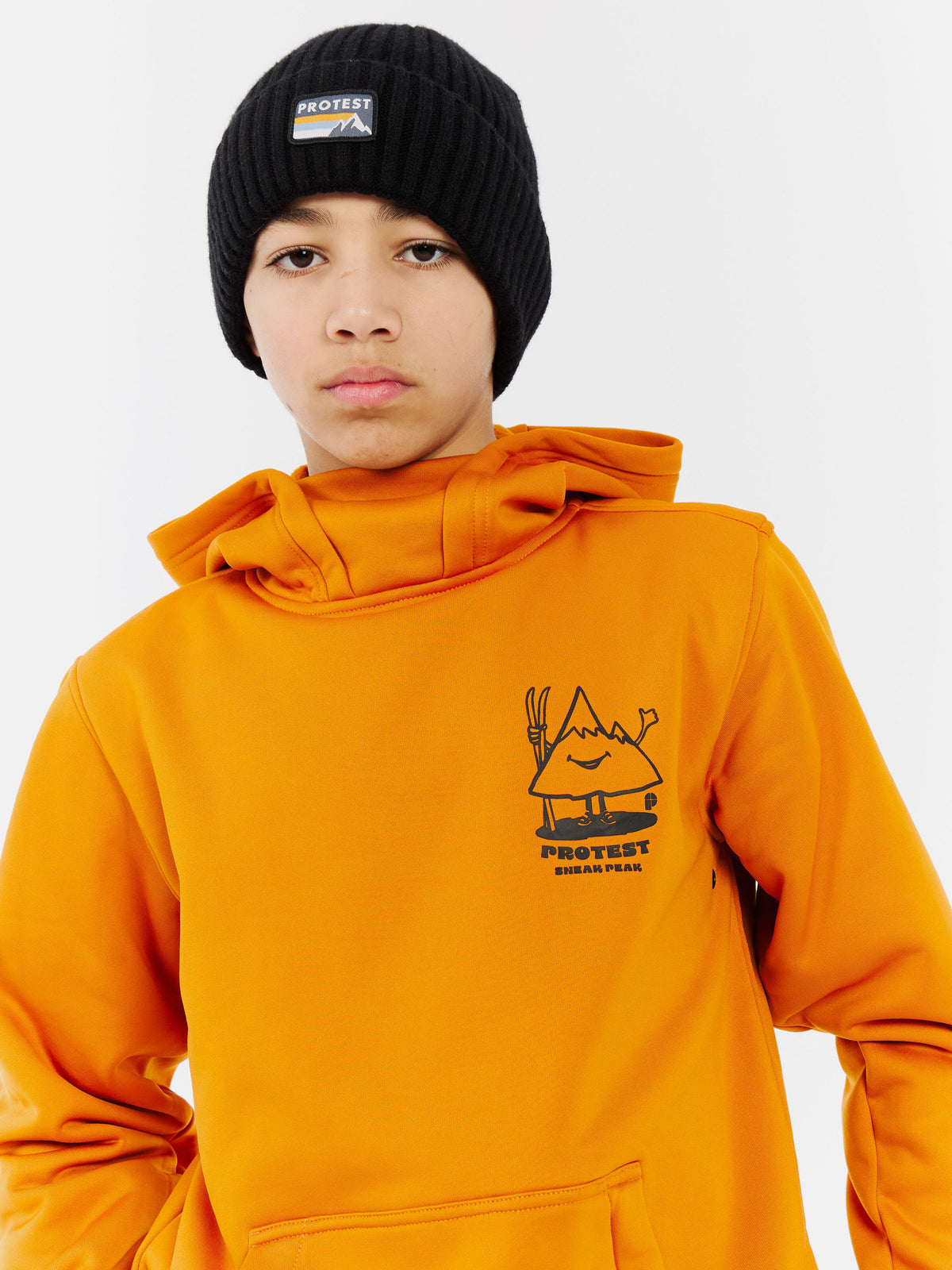 PROTEST PRTTincan JR Hoodies | Caramel Yellow