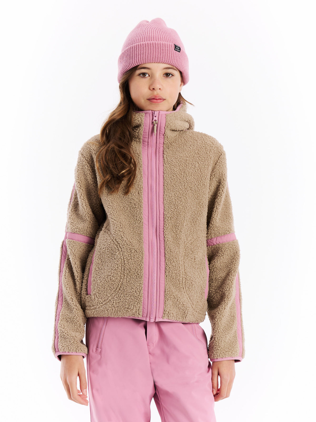 PROTEST PRTJaggy JR Full Zip Hoody | BambooBeige