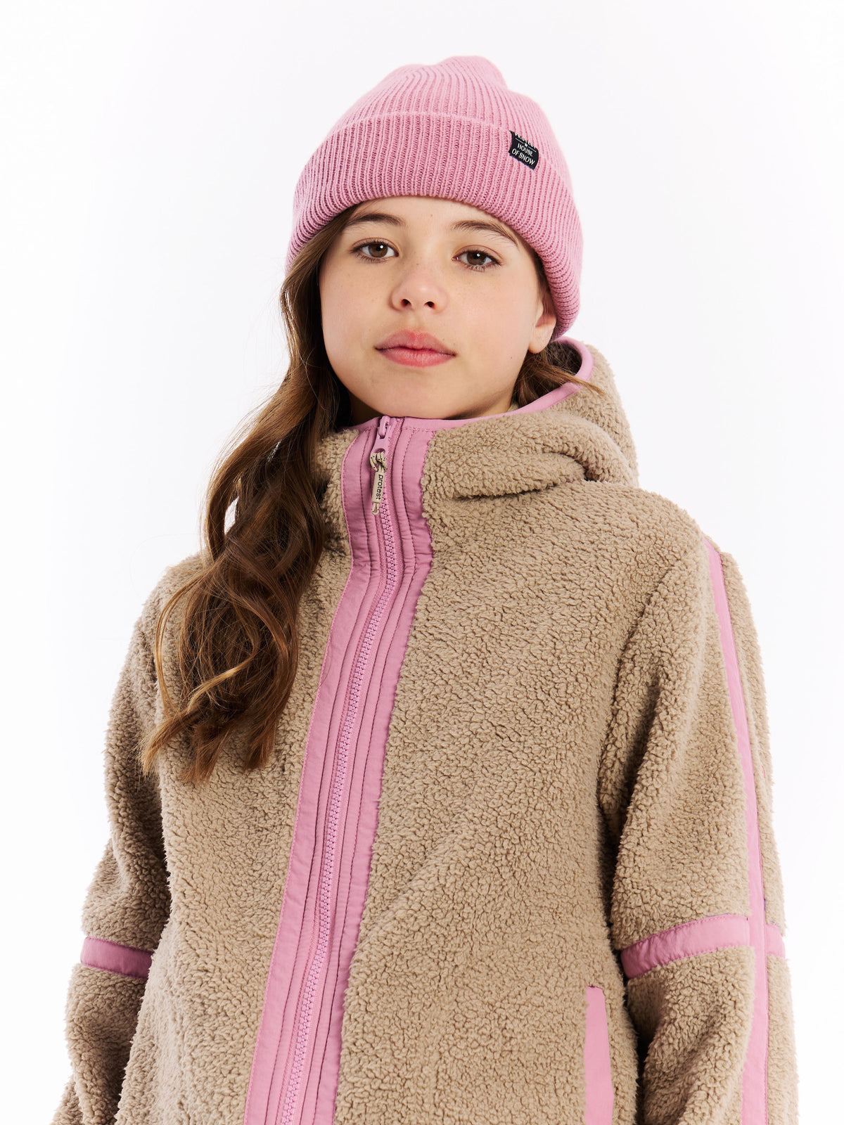 PROTEST PRTJaggy JR Full Zip Hoody | BambooBeige