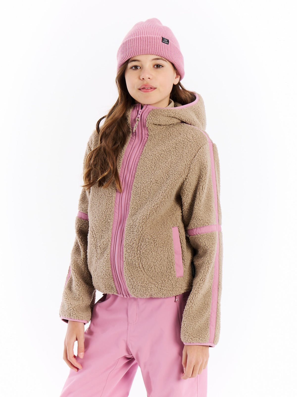 PROTEST PRTJaggy JR Full Zip Hoody | BambooBeige