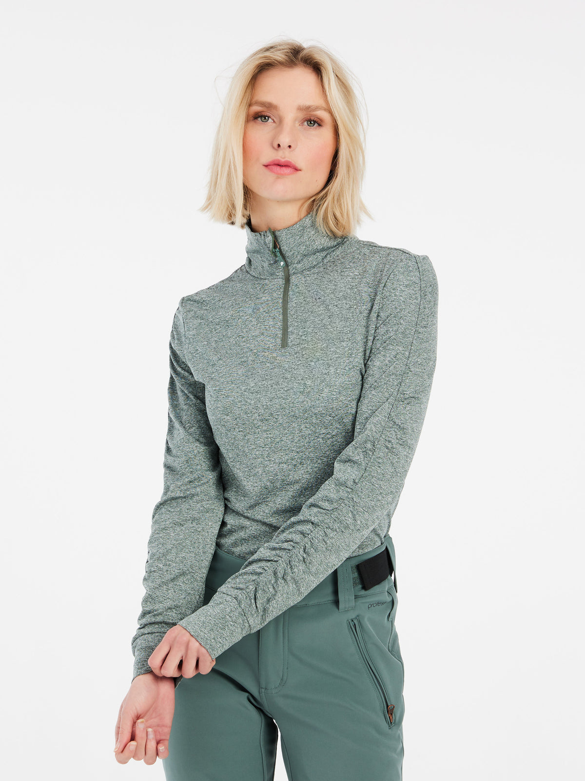 PROTEST PRTHEY 1/4 zip active top | Evergreen