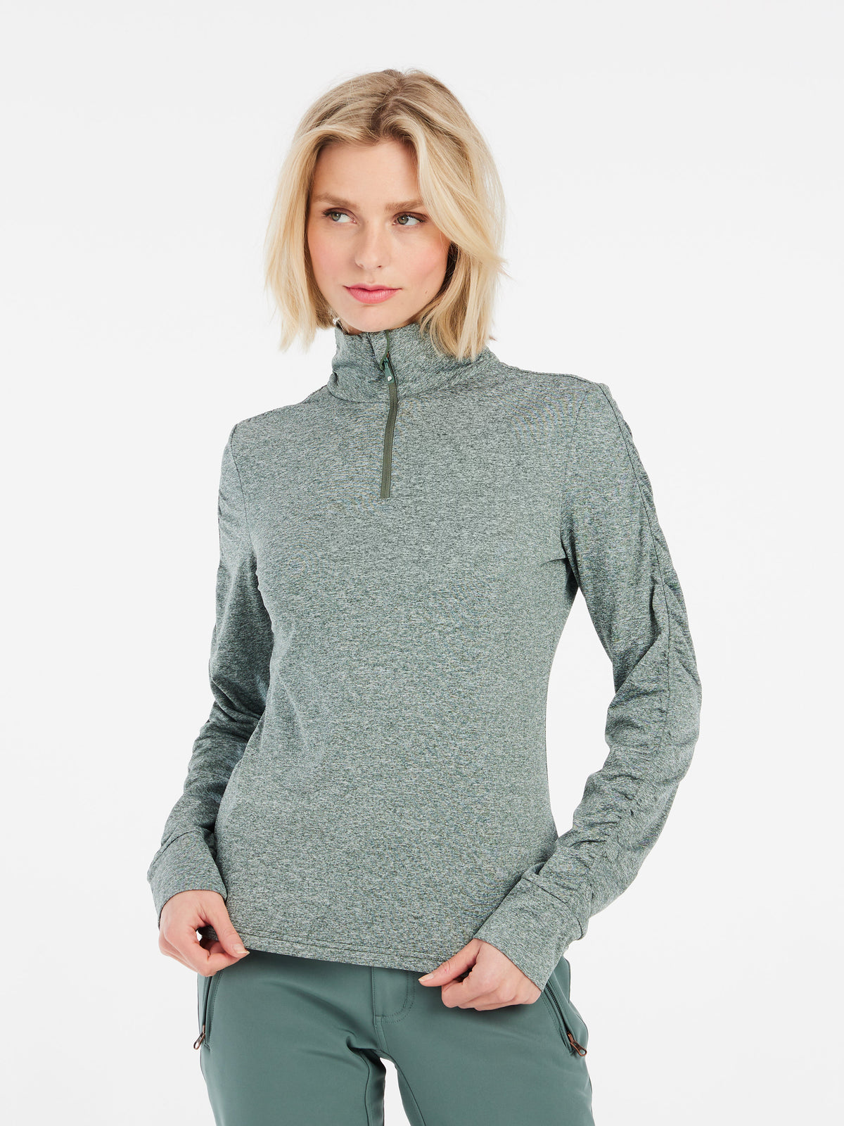 PROTEST PRTHEY 1/4 zip active top | Evergreen