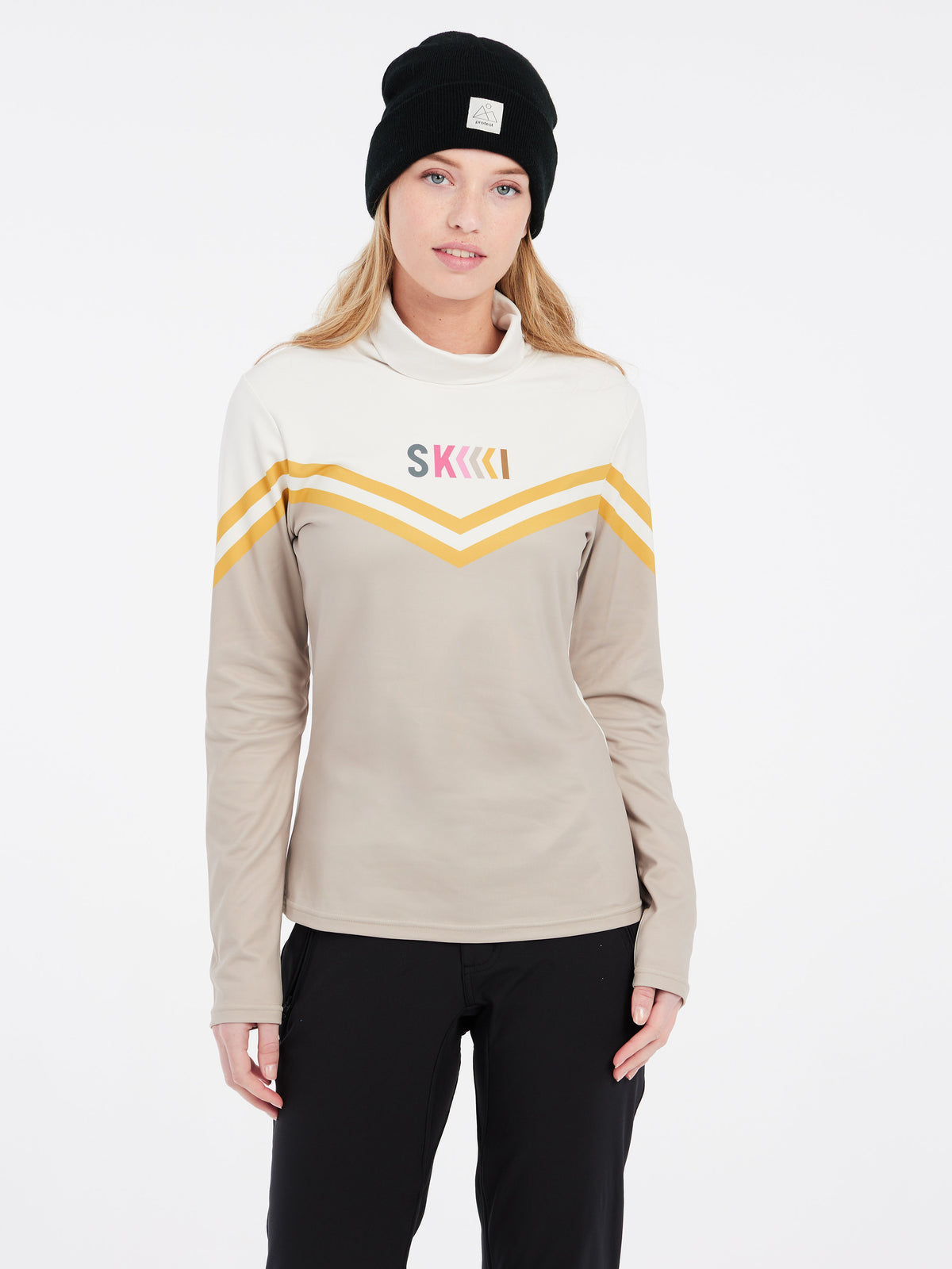 PROTEST PRTMERCI 1/4 zip active t | BambooBeige
